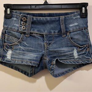 denim micro shorts